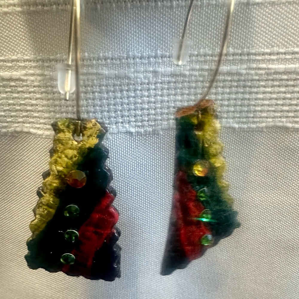 Handmade leather earrings